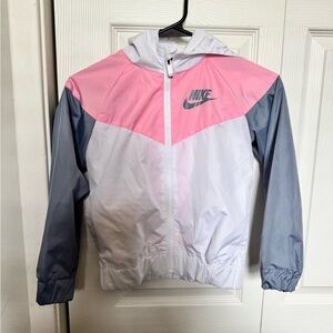 Nike Kids Windbreaker Colorblock Jacket - Pink and Gray